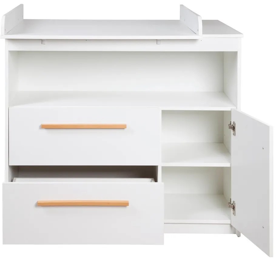 Fehér alacsony gyerek komód 107x98 cm Lilo – Roba