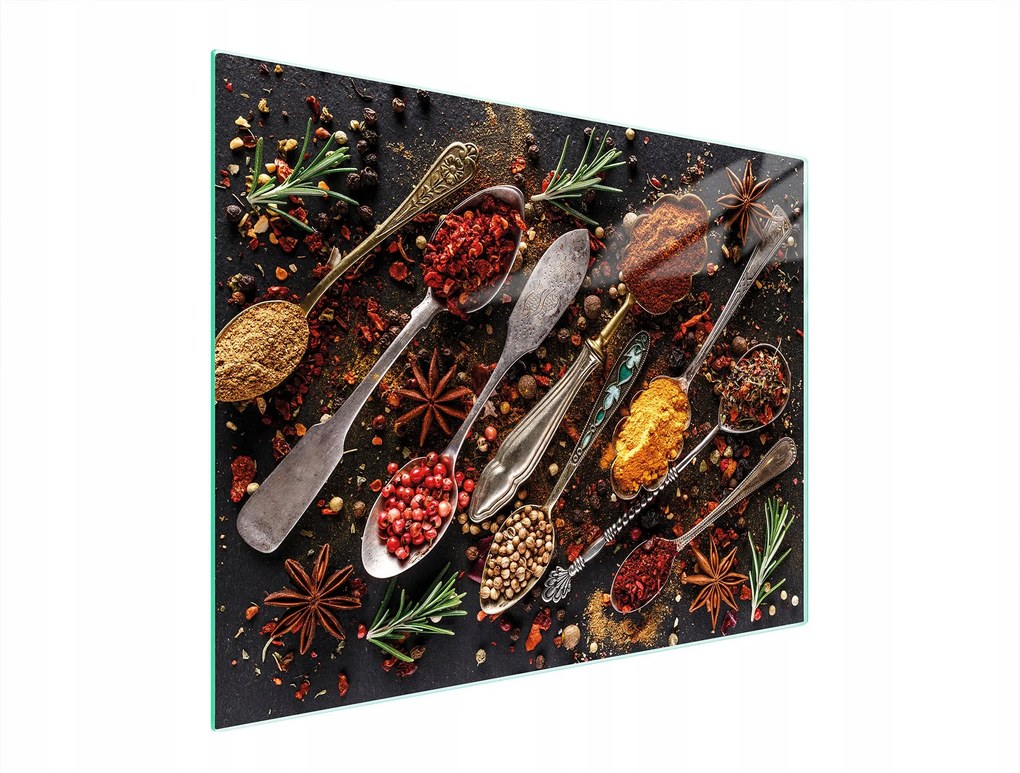 Üveg Vágódeszka 52x40 Fűszerek Edzett Üveg