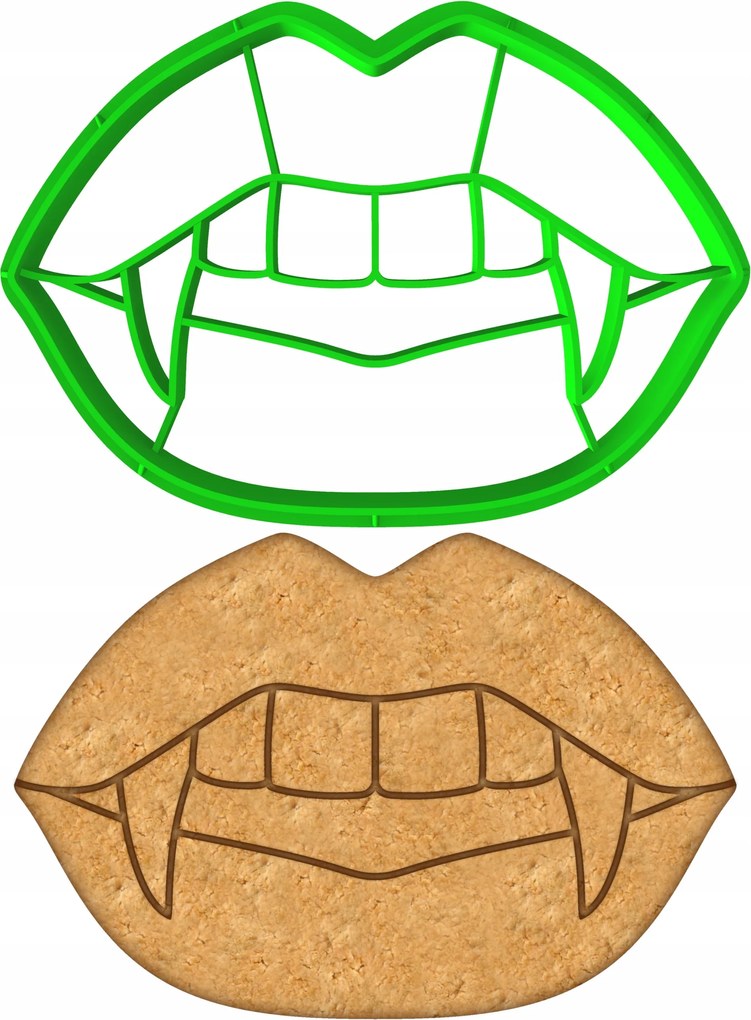 Mézeskalács lyukasztó Halloween Vámpír Száj Vámpír Fogak