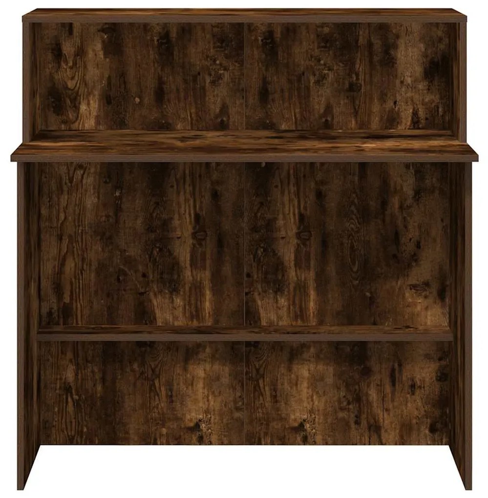 recepciós pult füstös tölgy 100x50x103,5 cm szerelt fa
