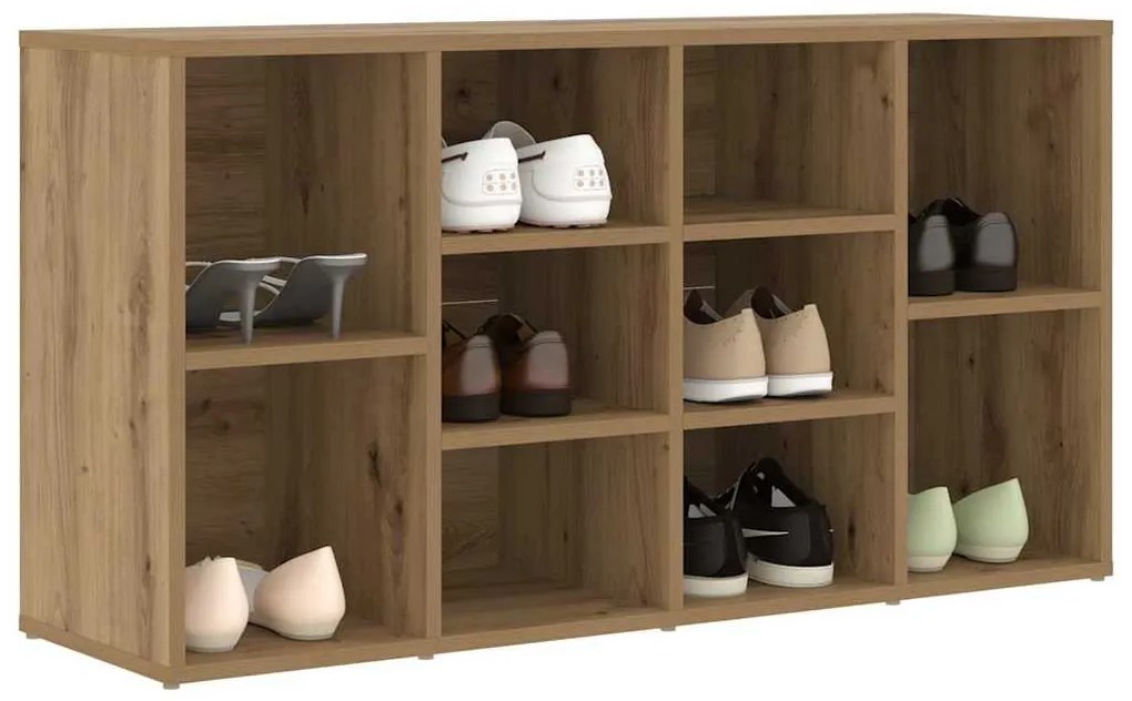 Cipőpad polcokkal kézműves tölgy 103 x 30 x 54.5 cm Faanyag