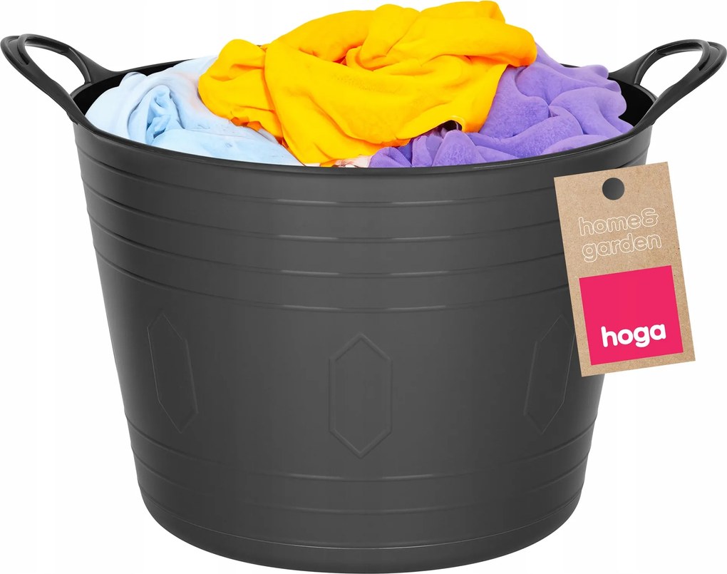Multifunkciós Kerti Szennyestartó Kosár Fogantyúkkal Rugalmas 15L Fekete