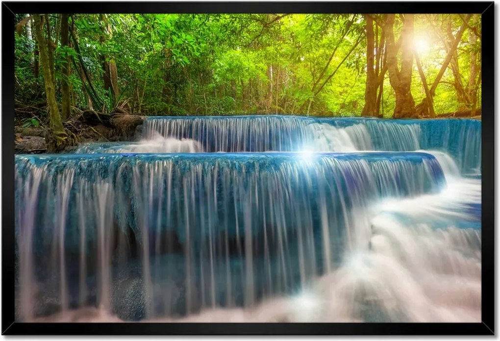 Poszterek keretben 60x40 Trópusok Tájkép Kaszkád