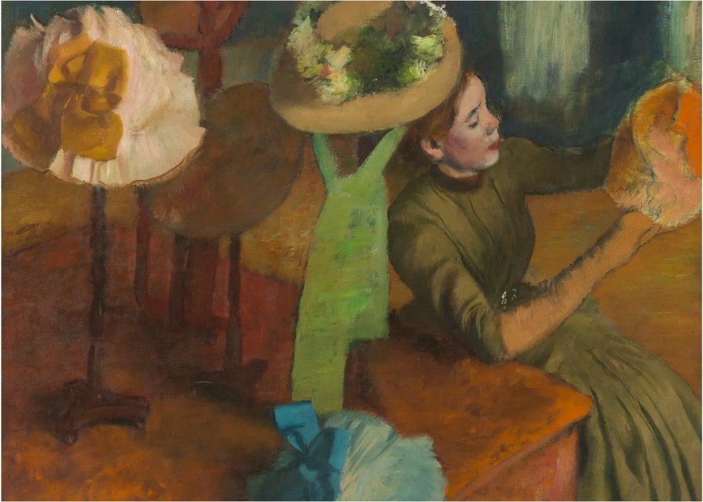 Üveg kép - Edgar Degas, The Millinery Shop, reprodukciók (70x50 cm)