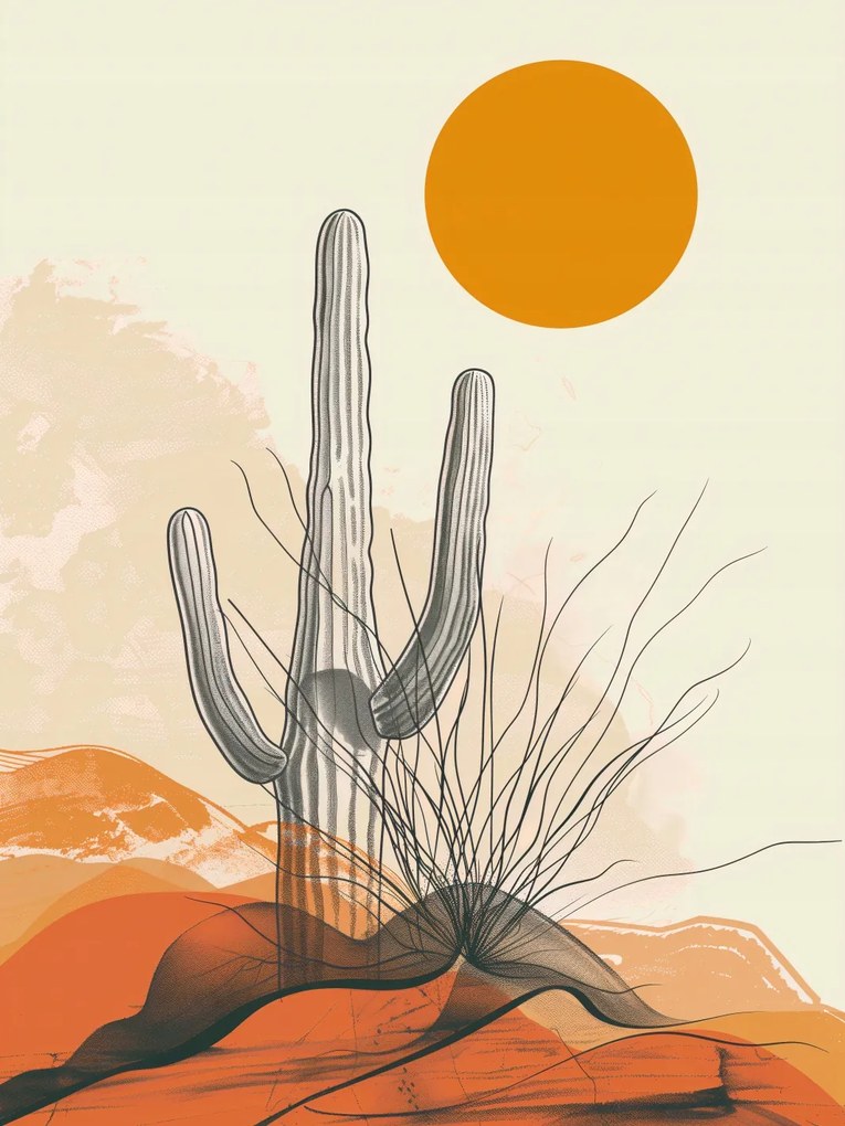 Poszter 60x80cm Sivatagi magány