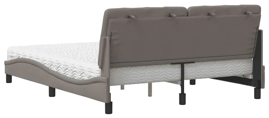 ágy matraccal Taupe 160x200 cm szövet