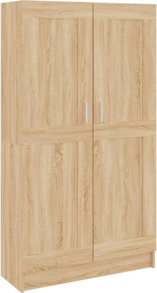 vidaXL sonoma tölgy színű szerelt fa könyvszekrény 82,5x30,5x150 cm