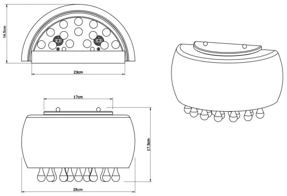 Globo 15809W - Fali lámpa KALLA 1xG9/28W/230V