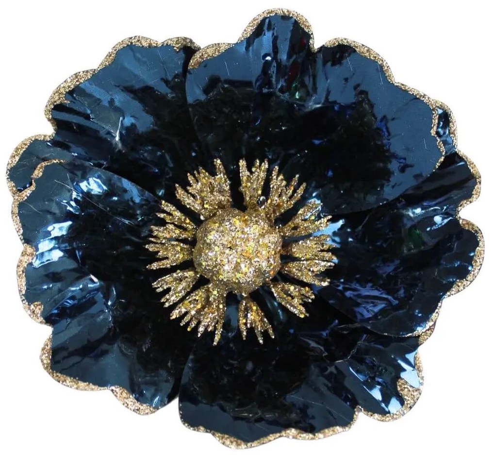 Kék fényes magnólia csipeszen 14cm