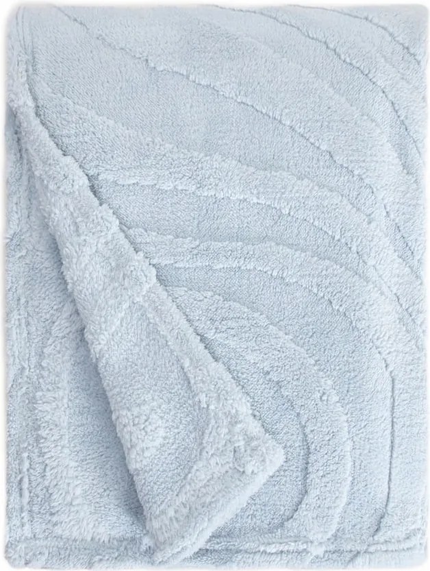 Raul bolyhos takaró strukturált mintával kék 150x200cm Homla