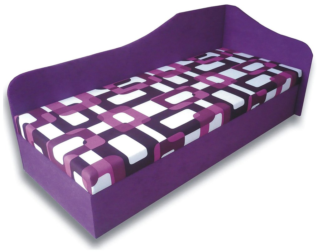 Egyszemélyes ágy (dívány) 80 cm Lady 87 (Lila 49 + Gusto 10) (J). 793110