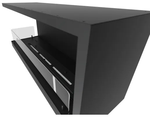 InFire - Sarok BIO kandalló 110x45 cm 3kW fekete