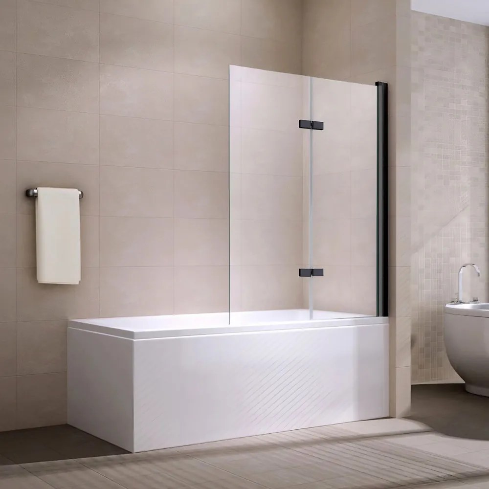 Alvor || Black 6mm, 120x140 kádparaván