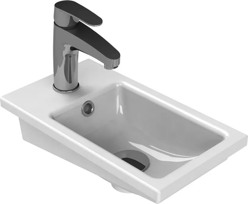 VivaStyle NIKA - fali függesztett - fürdőszobabútor CeraStyle 71100 mosdóval - JOBBOS - 42 x 24 cm