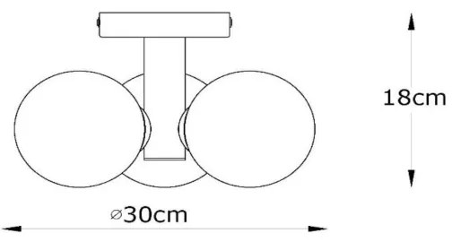 Lucide 74116/03/30 - Fürdőszobai mennyezeti lámpa TRUDY 3xG9/40W/230V IP44 fekete