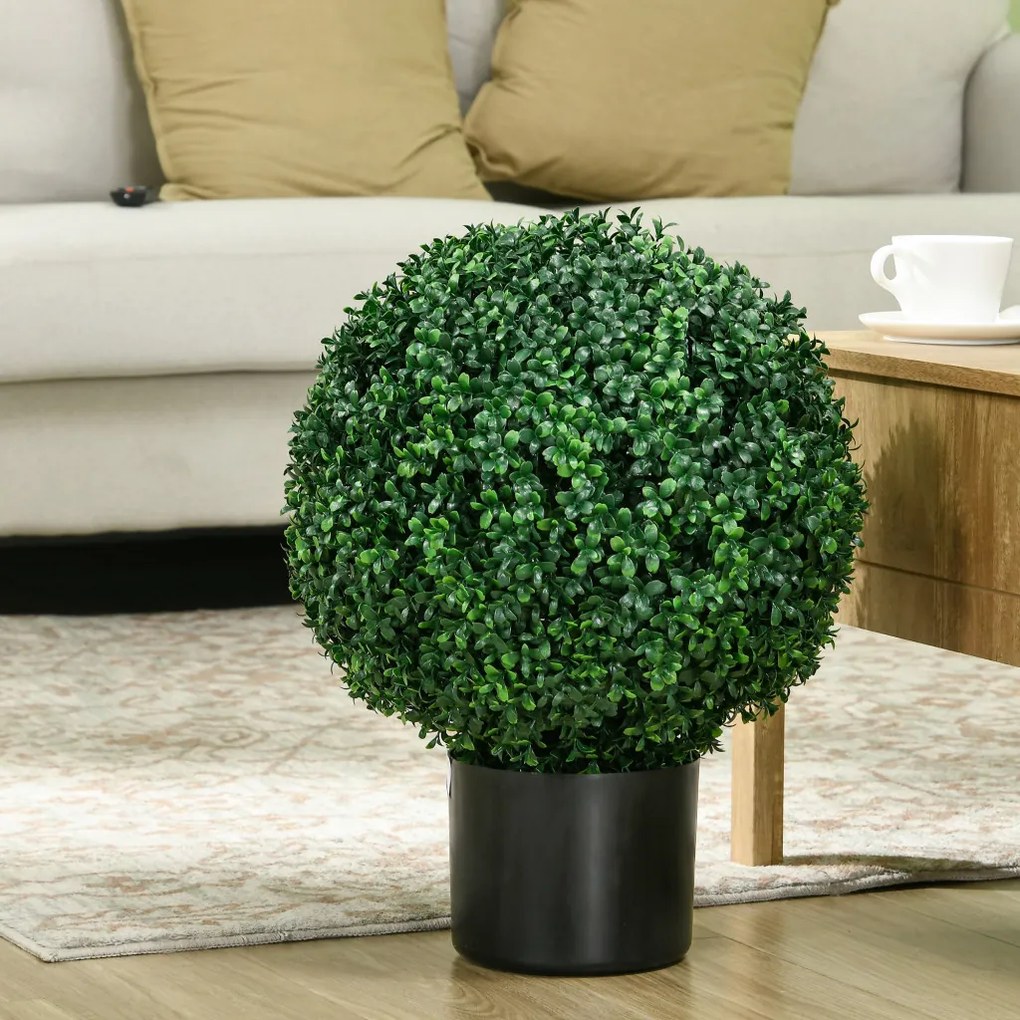 Műnövény szett, 2 db buxus, cserépben 52cm magas