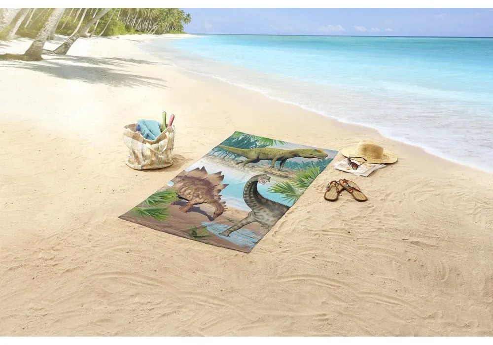 Gyerek bársony strandtörölköző 75x150 cm Dino – Good Morning