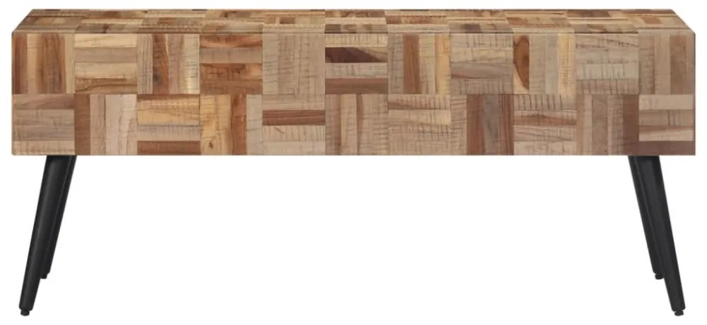 tömör újrahasznosított tíkfa pad 110 x 35 x 45 cm