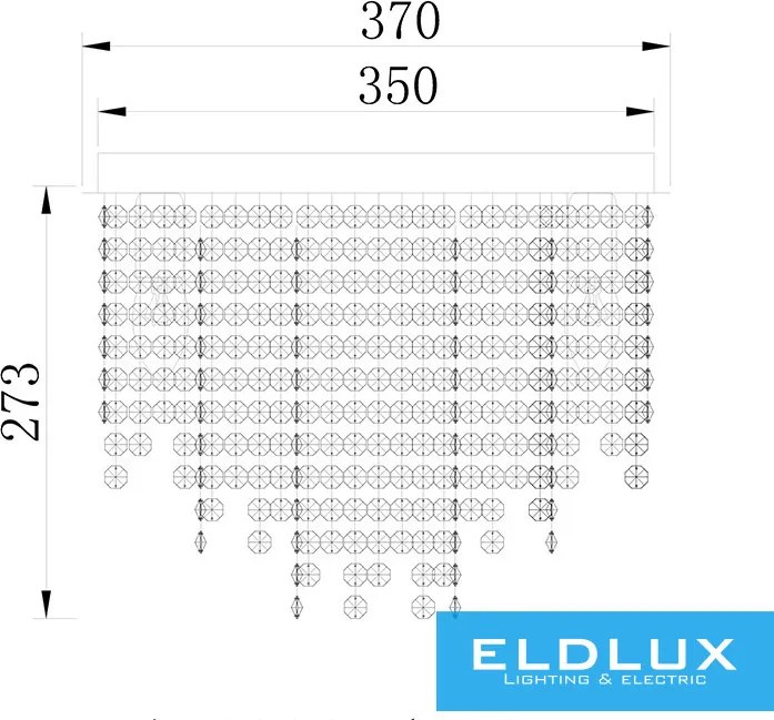 ELDLUX OMX6003-D370 ELDILEN Kristály Mennyezeti Lámpa IP20