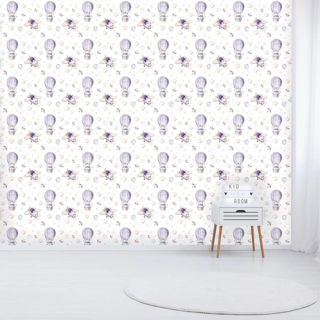 Fotótapéta - Léggömbök és repülőgépek (147x102 cm)