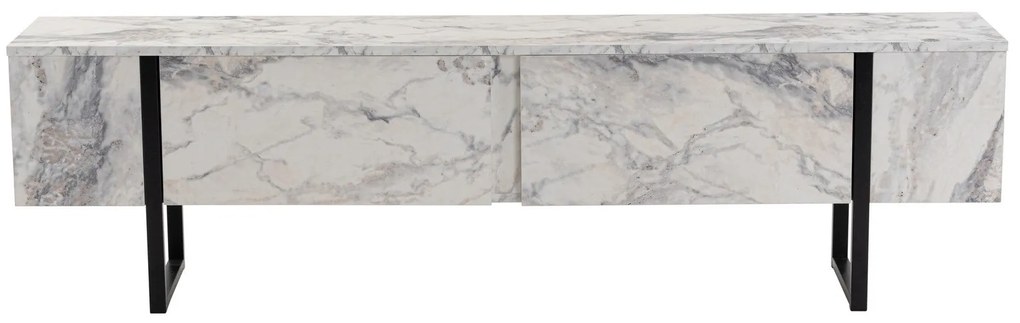 TV szekrény Serenity - Fressia Marble, Fekete