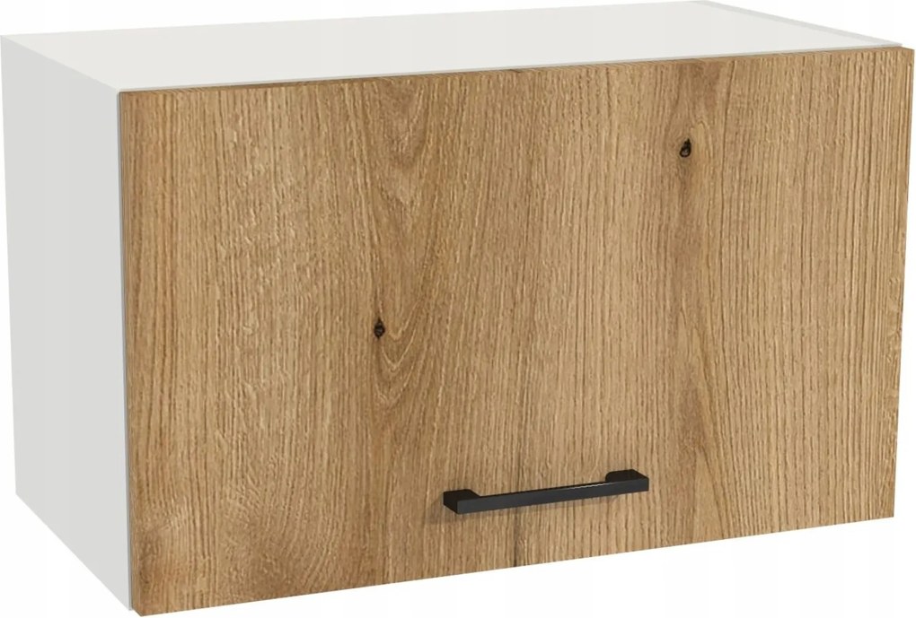 Konyhaszekrény felső páraelszívó 60/36 Capri korpusz fehér front tölgy Evoke