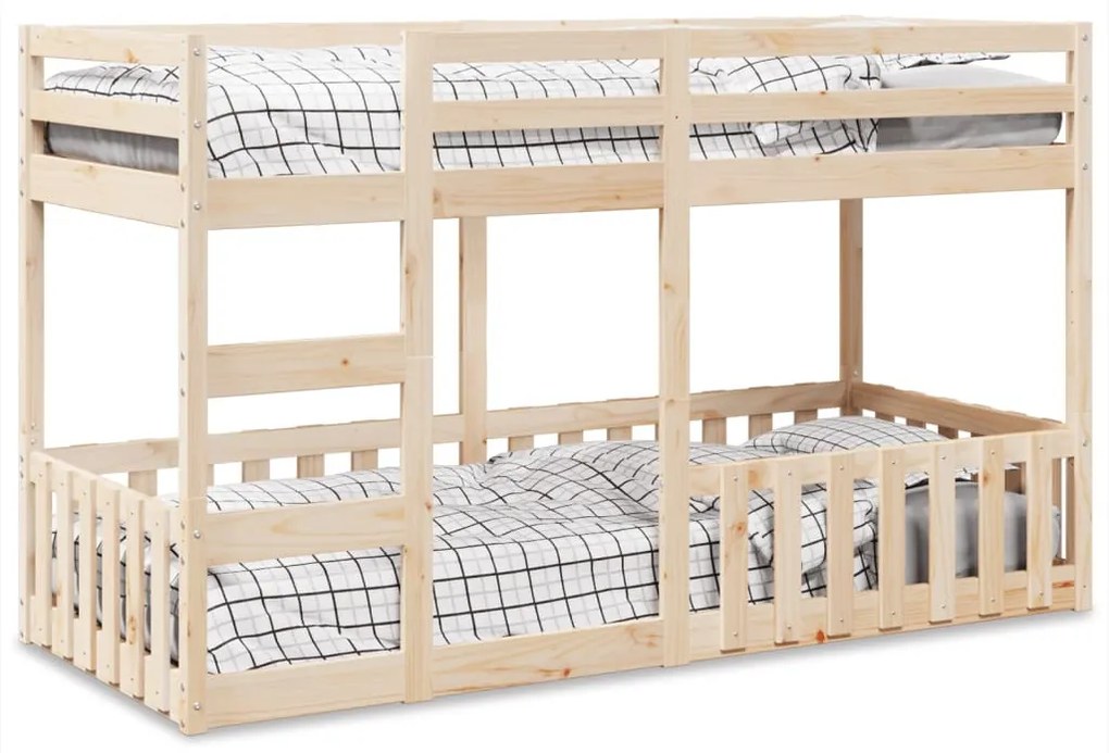 tömör fenyőfa emeletes ágy 90 x 200 cm