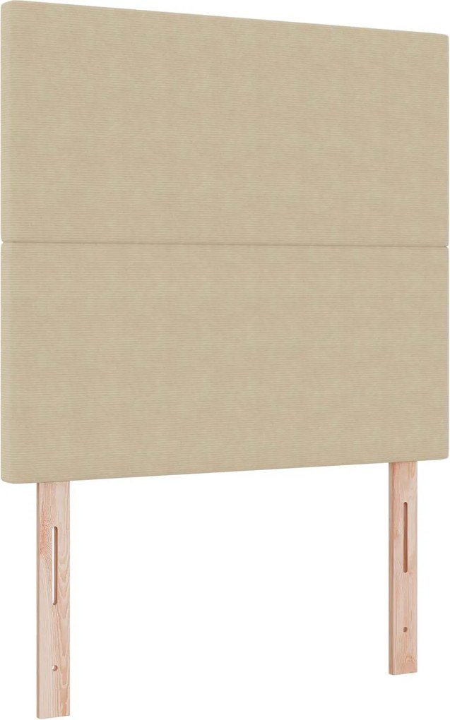 vidaXL LED ágytámla LED -es lámpákkal Szürke zöld 90 cm Poliészter