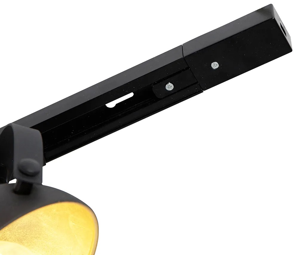 1 fázisú sínrendszer 3 állítható fekete reflektorral - Magnax