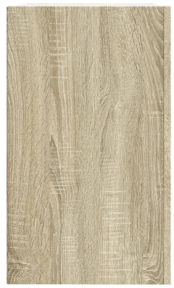 sonoma tölgy színű szerelt fa faliszekrény 75 x 35 x 60 cm