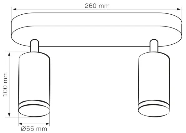 LED RGBW dimmelhető fürdőszobai spotlámpa TURYN 2xGU10/4,8W/230V IP44 fekete