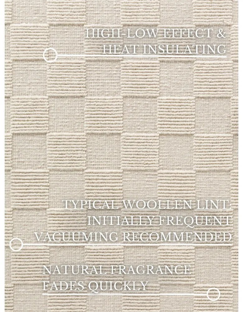 Krémszínű kézi szövésű gyapjú futószőnyeg 80x200 cm Scala – Villeroy&amp;Boch