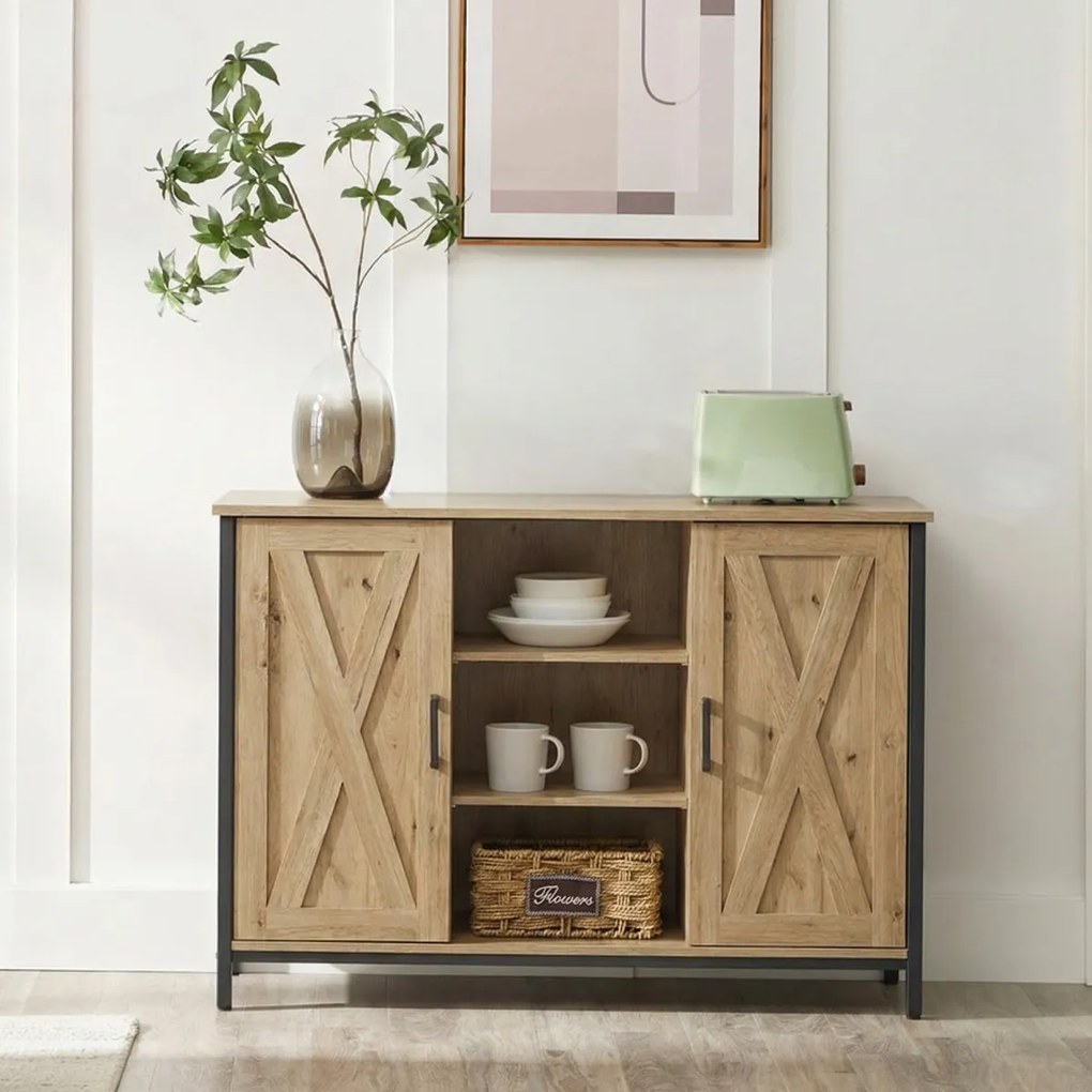 Komód TAYLOR ARTISAN nyitott polcokkal, 100x70cm