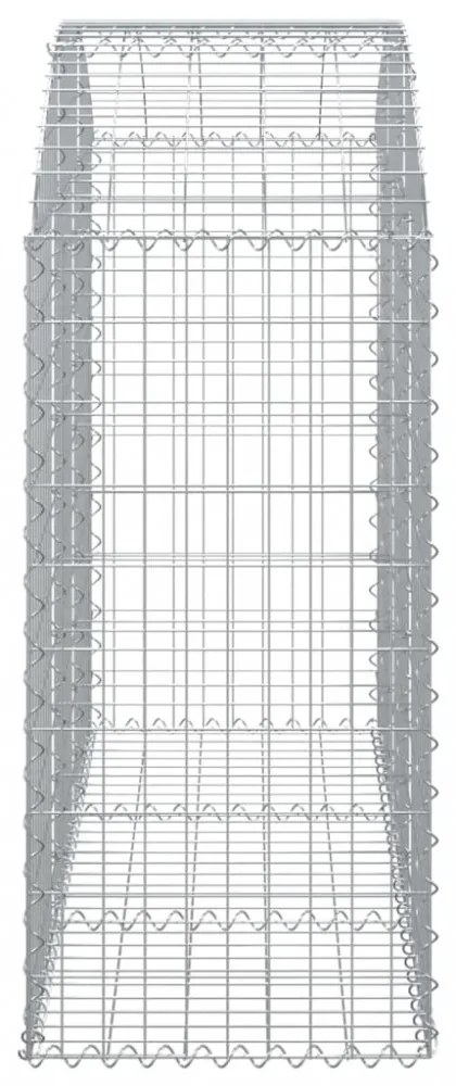 íves horganyzott vas gabion kosár 150x50x100/120 cm