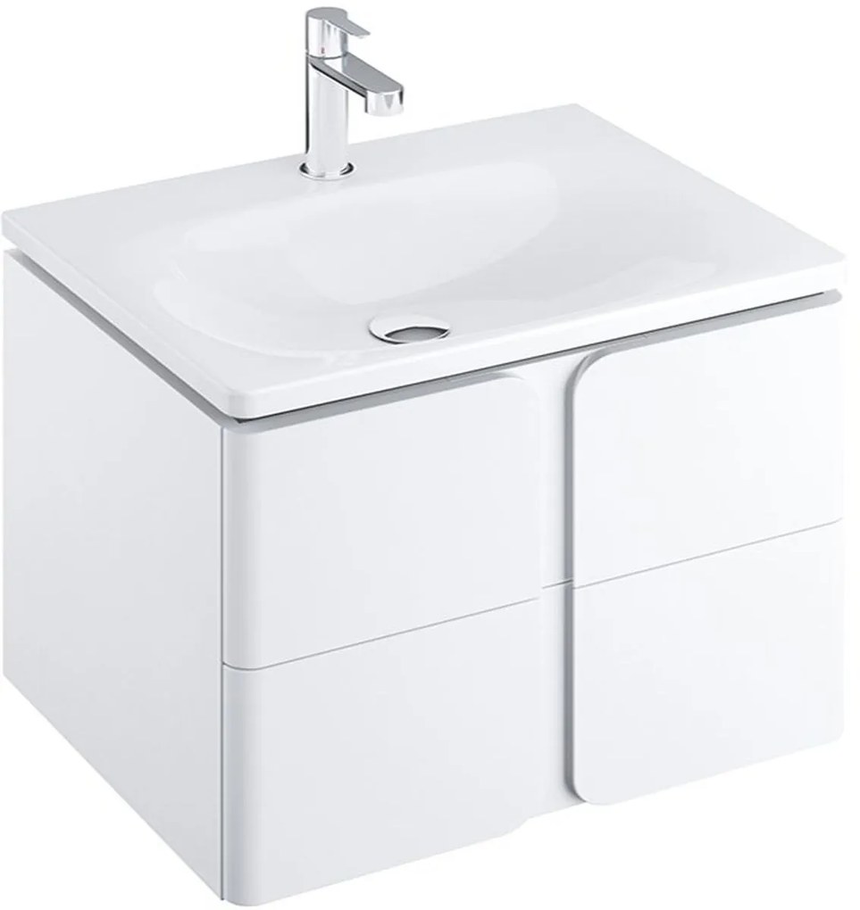 Ravak Balance szekrény 80x46.5x50 cm Függesztett, mosdó alatti fehér X000001368