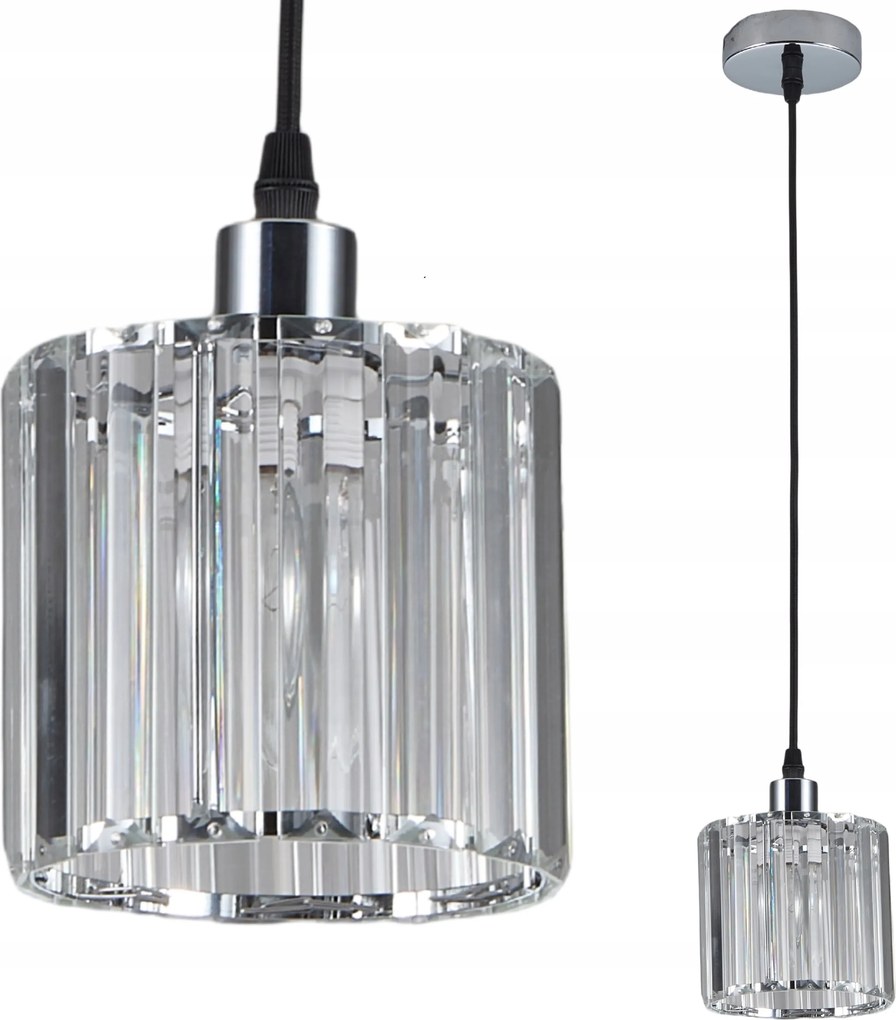 Mennyezeti lámpa kristály ezüst lógó üveg modern glamour