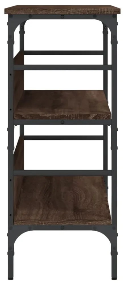 barna tölgyszínű szerelt fa tálalóasztal 100 x 32 x 75 cm