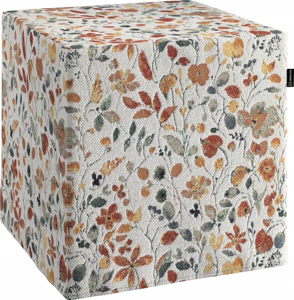 Dekoria Puff kocka narancssárga-zöld