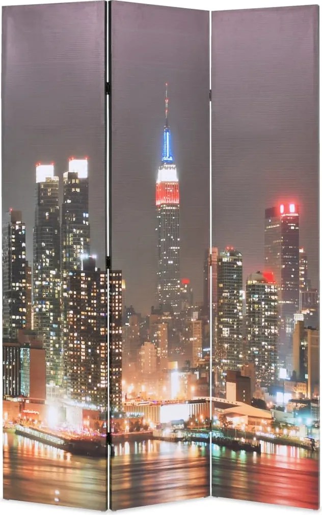 vidaXL éjszakai New York mintás paraván 120 x 170 cm