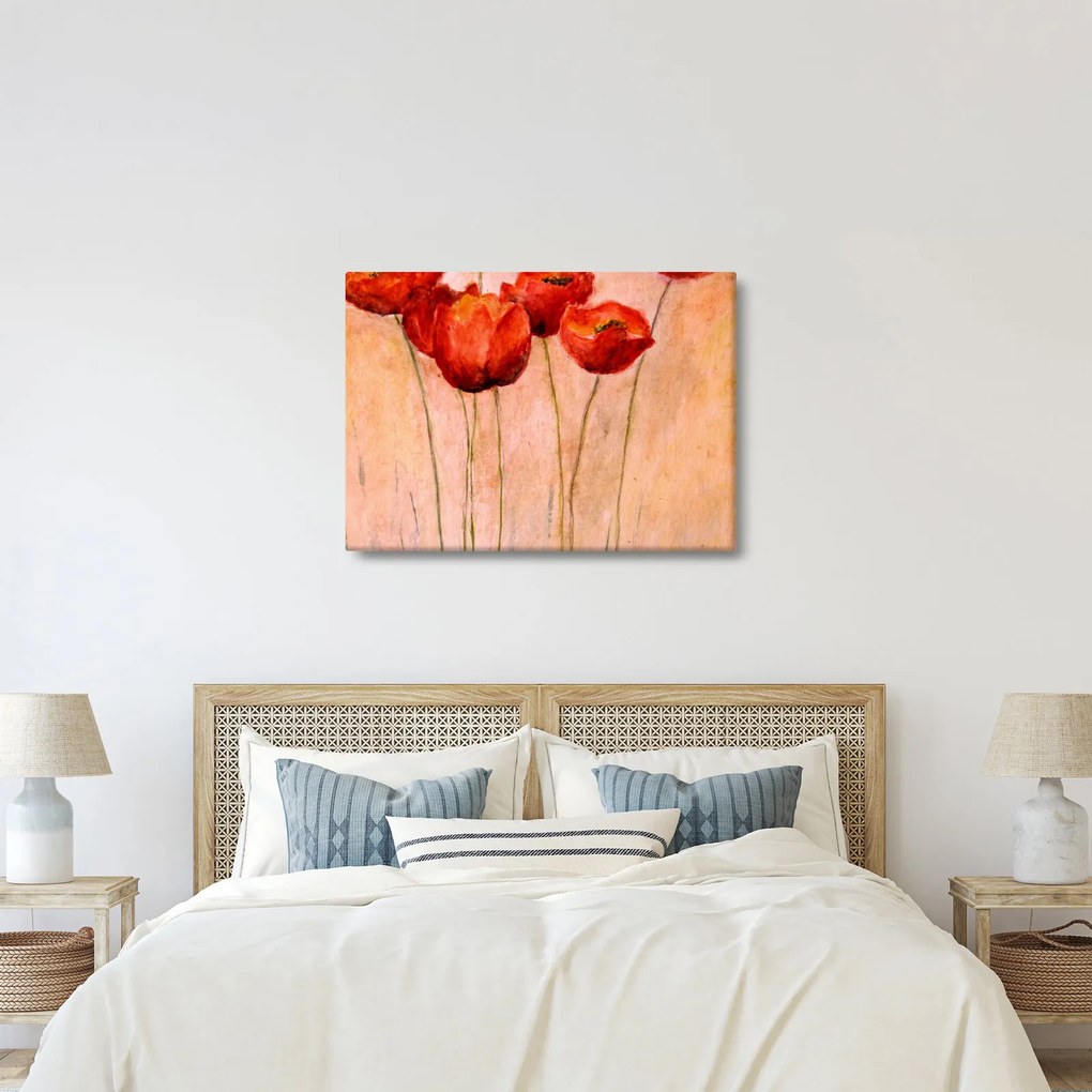 Kép - piros tulipán (70x50 cm)