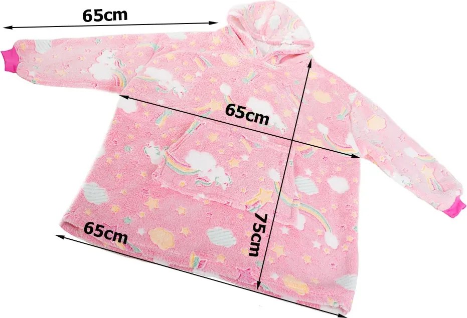 Zaparkorun Gyerek pulóver - sötétben világító - rózsaszín