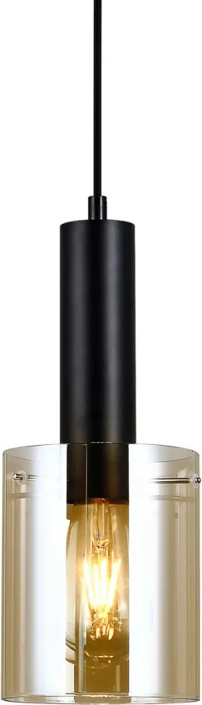ITALUX PND-5581-1-BK-AMB SARDO Egyágú Függesztett Lámpa Fém E27 IP20