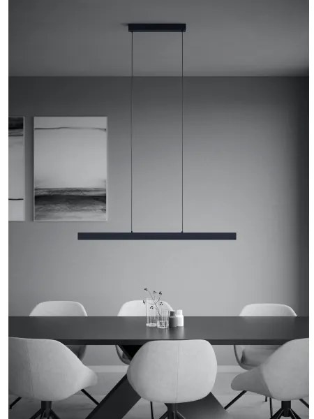 Eglo 390368 - MONTEBUONO LED 20W 230V 3000K fekete dimmelhető függeszték