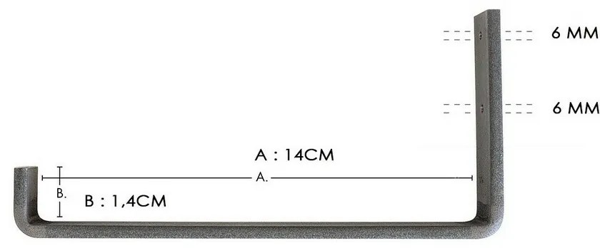 Lam009 Black and Walnut polc