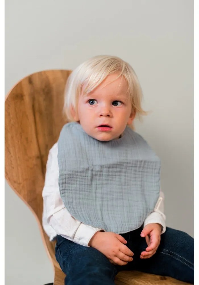 Oslo szürke muszlin előke - Kindsgut