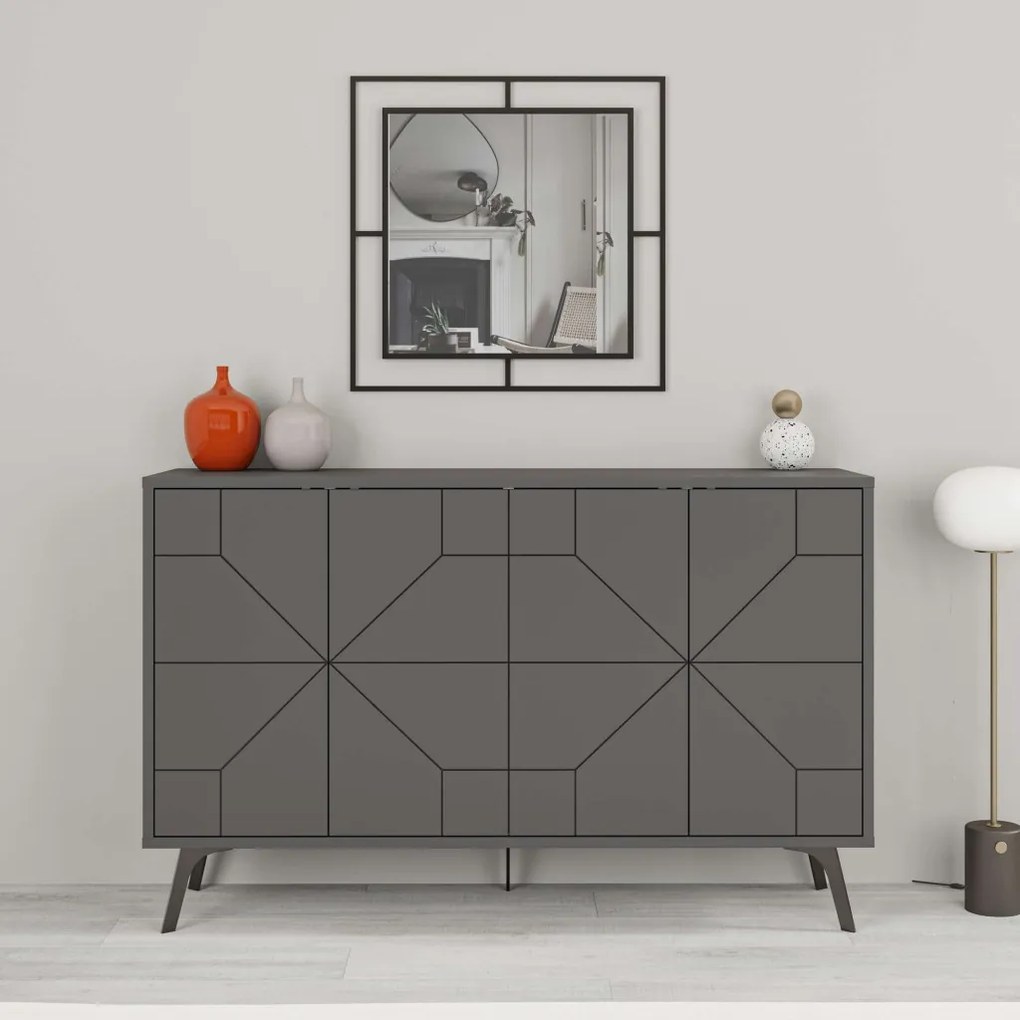 Dune komód, antracit, 123 cm