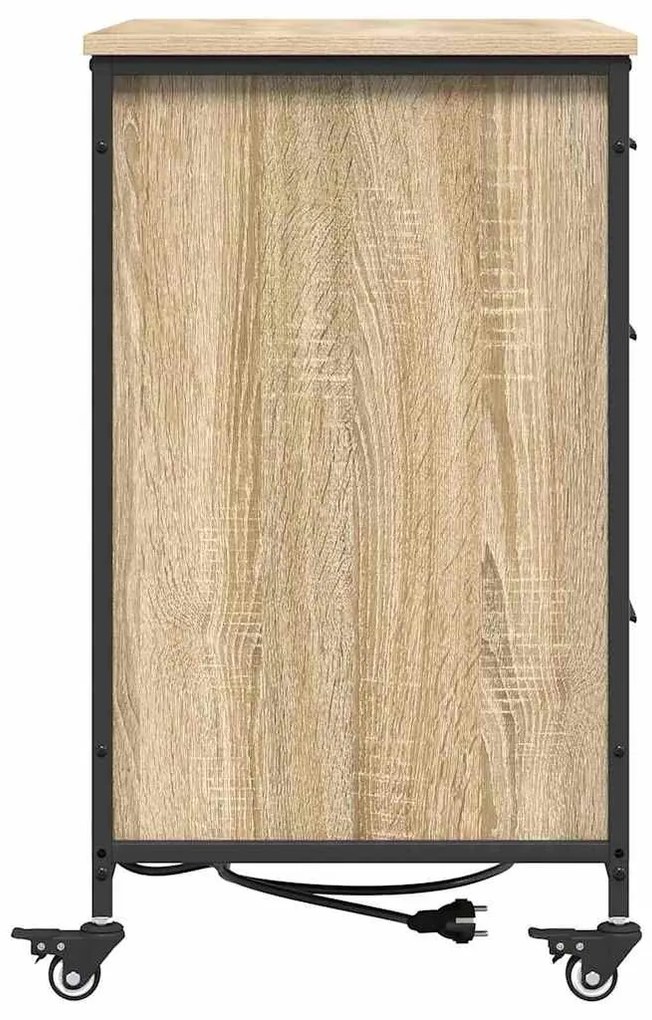 Irodai szekrény kerékkel sonoma tölgy 76 x 41 x 72 cm Faanyag