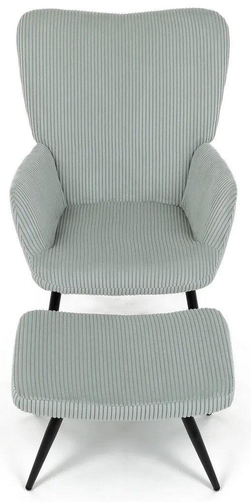 Pihenőfotel lábtartóval L7285 BLUE6, kék