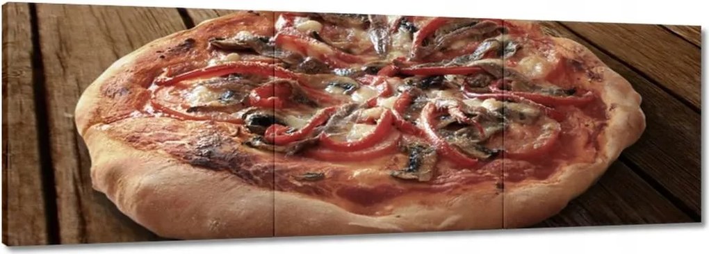 Képek 150x50 Pizza egy fából készült asztalon