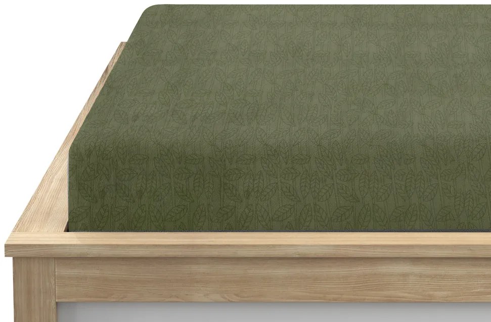 GRENA 90x200 cm zöld mikropüss lepedő